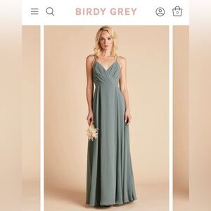 Buddy Grey Kaia dress in sea glass chiffon